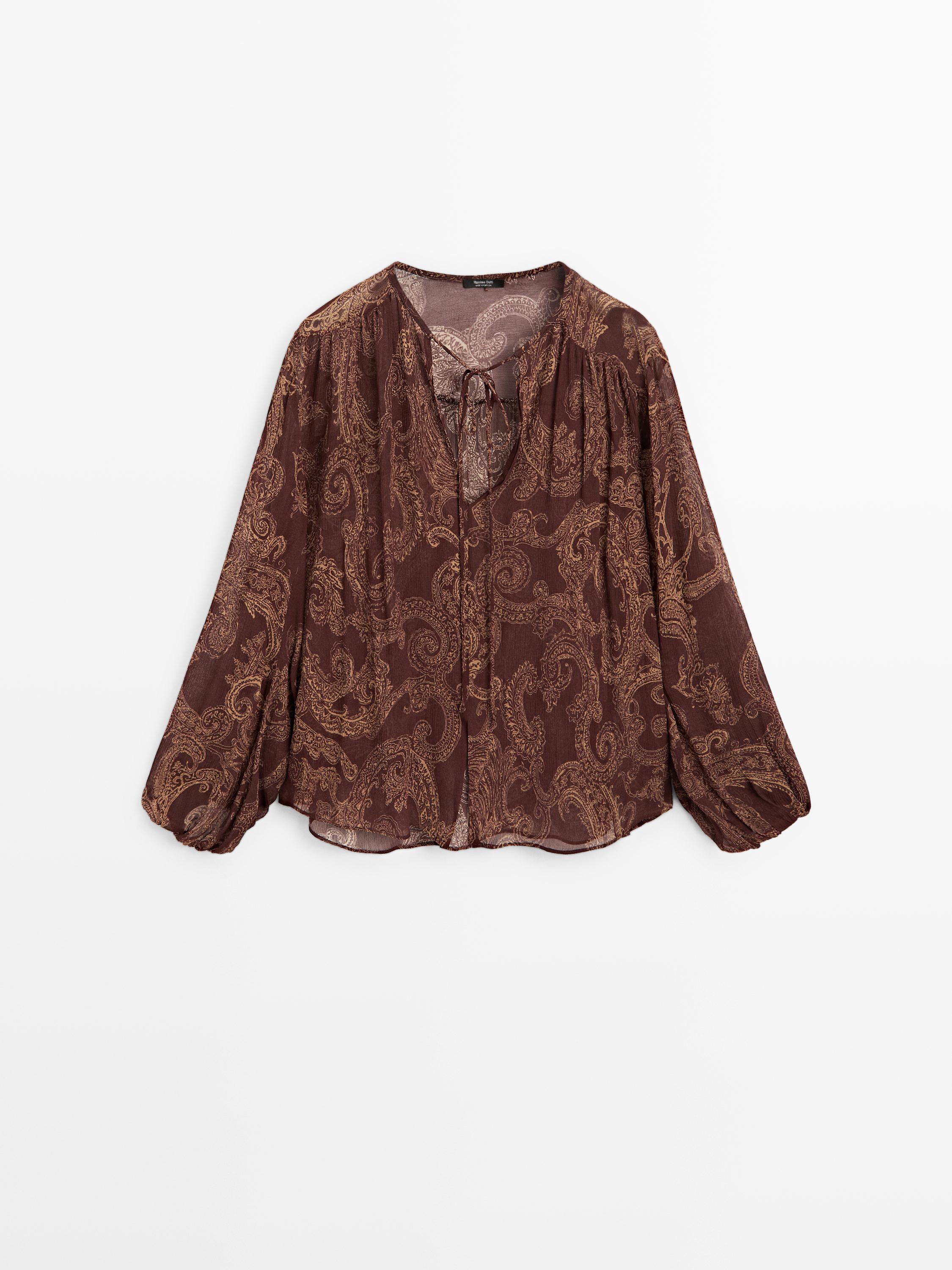 Flowing paisley print blouse
